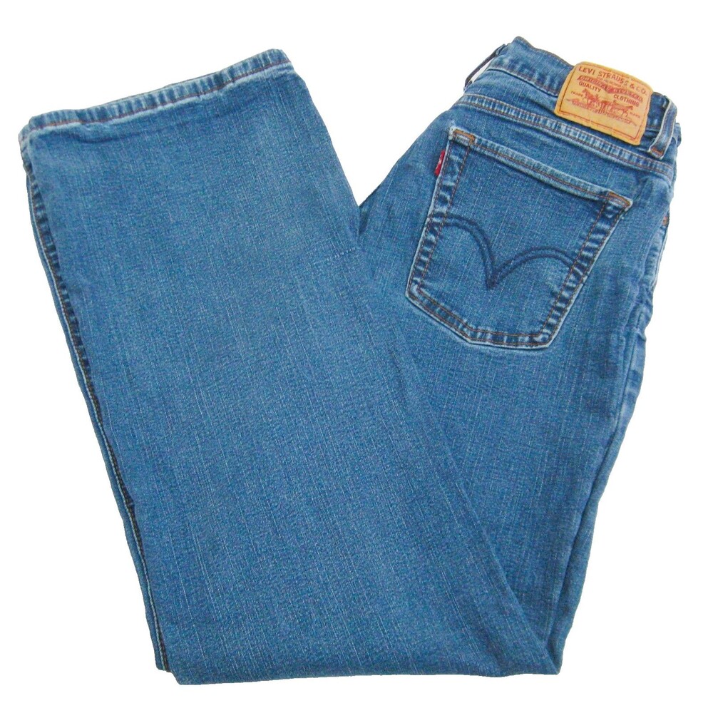 Levi's 512 Blue Jeans Womens Size 8M Denim Pants 5 Pockets Zipper Fly Slimming